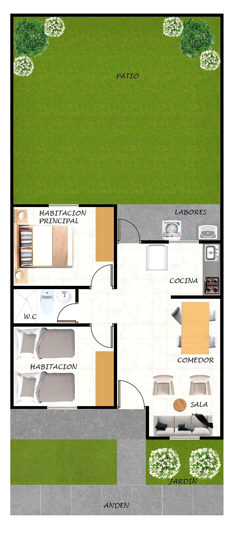 LOS ROBLES III — Planta tipo 1